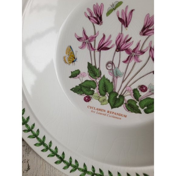 Portmeirion Botanic Gardens AS IS Ivy Leaved Cyclamen 8" soup salad bowl‎ - Picture 6 of 10